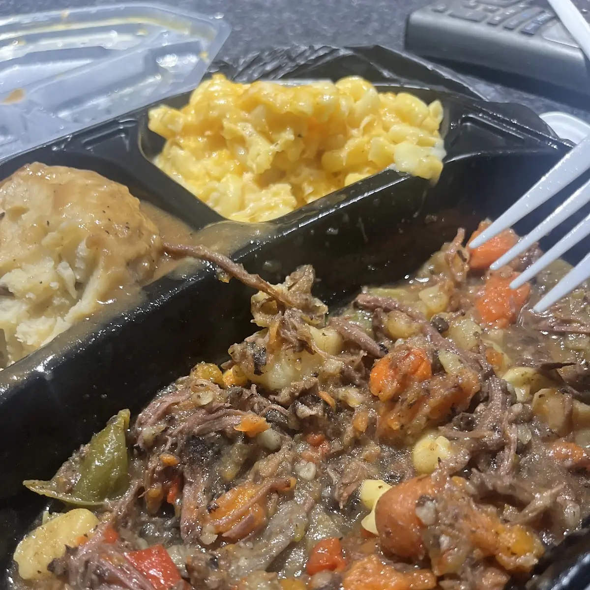 Beef Short Ribs Mac and Cheese Collard Greens