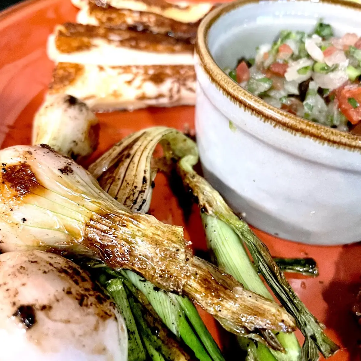 Grilled Onions on Carnitas Plate