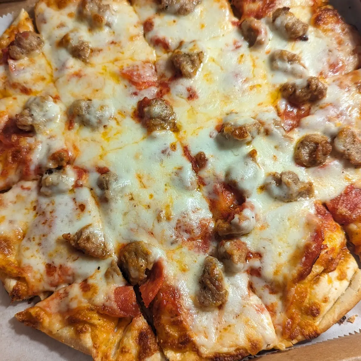 Thin Crust Italian Sausage and Pepperoni