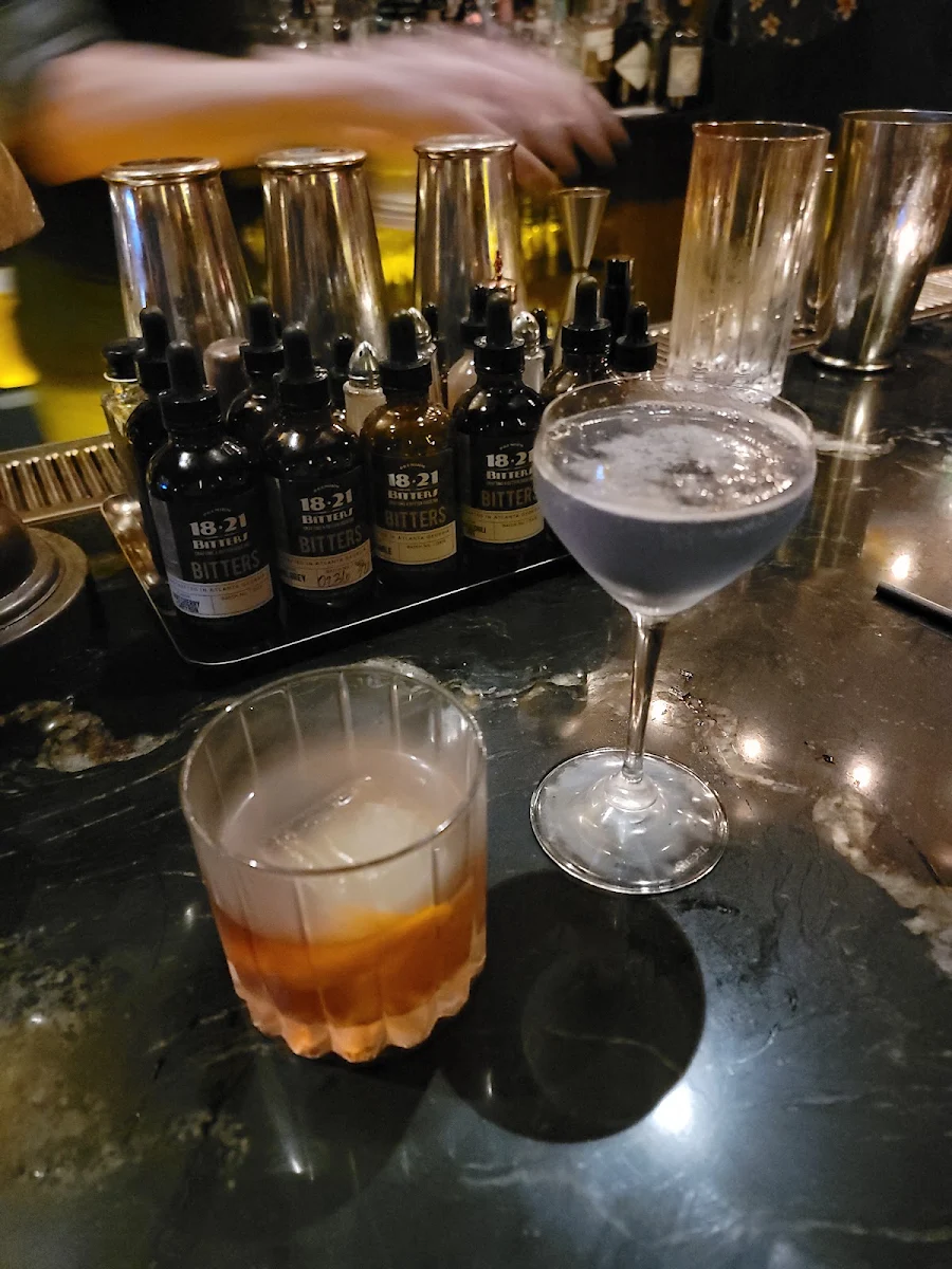 Smoked Old Fashioned and an Aviator