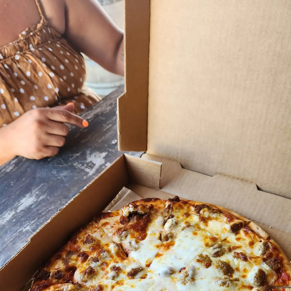 Cheese and Sausage Pizza