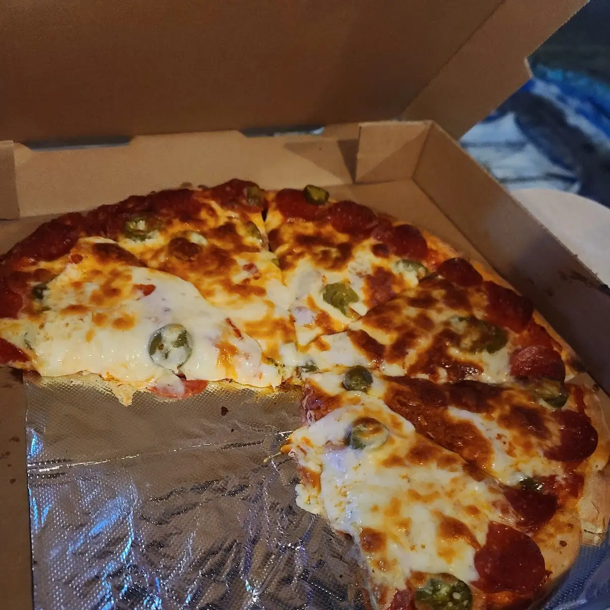 Pepperoni Pizza with Jalapenos