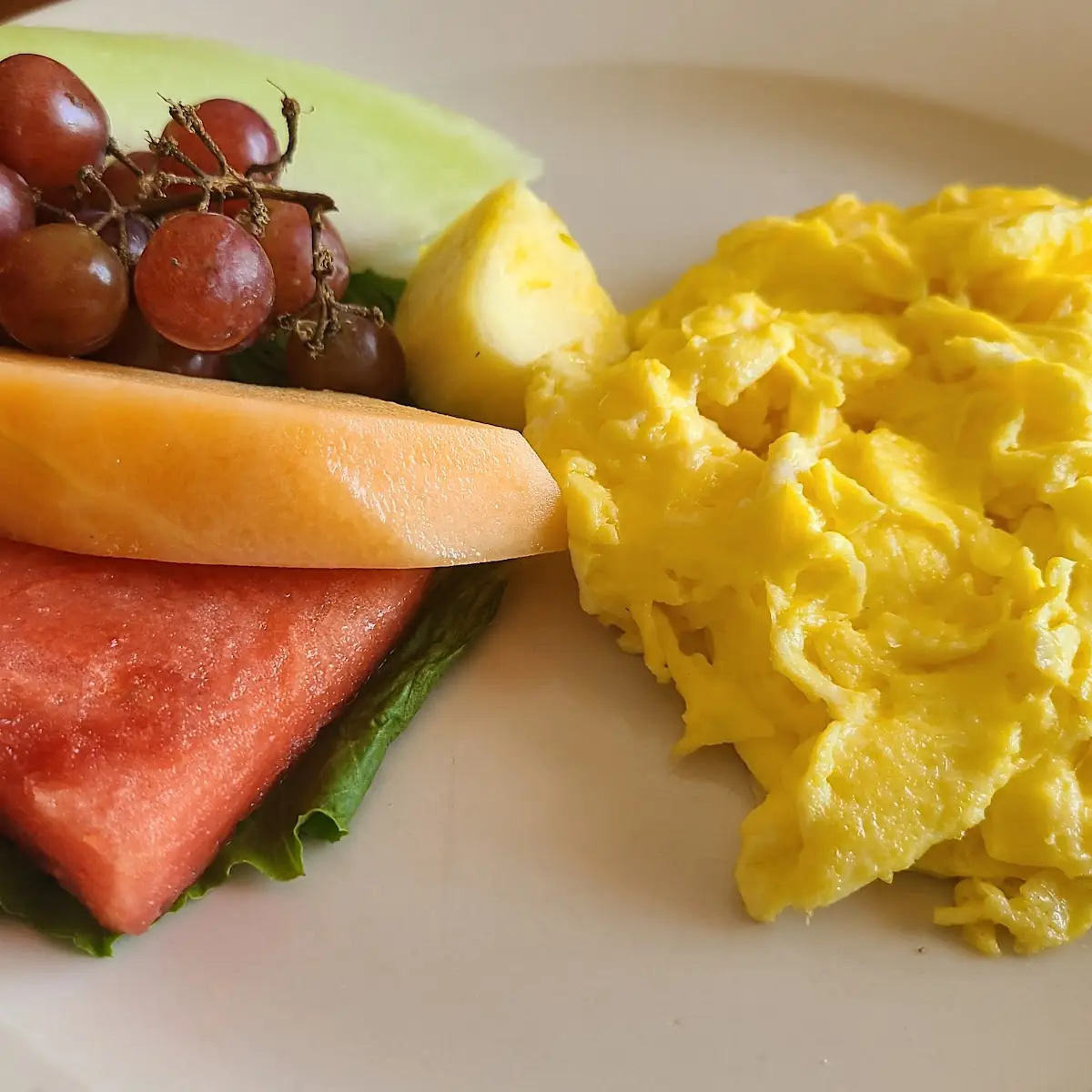 Fruit and Scrambled Eggs