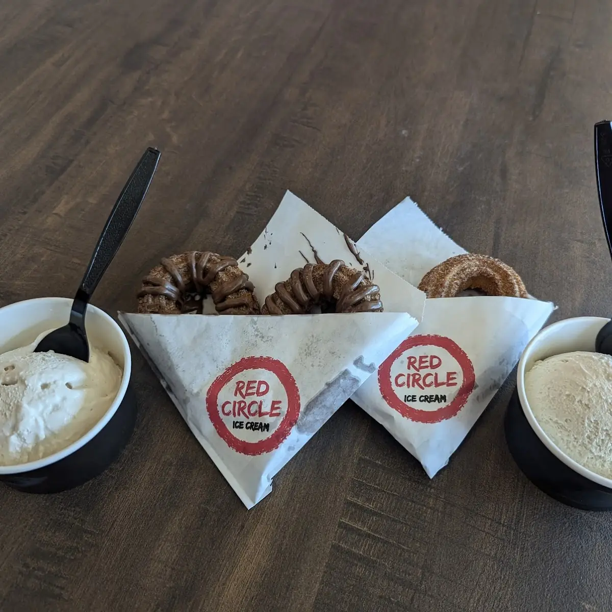 Vanilla Ice Cream Nutella Drizzle Churro & Regular Churro