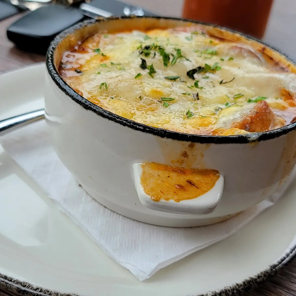 French Onion Soup and Beer