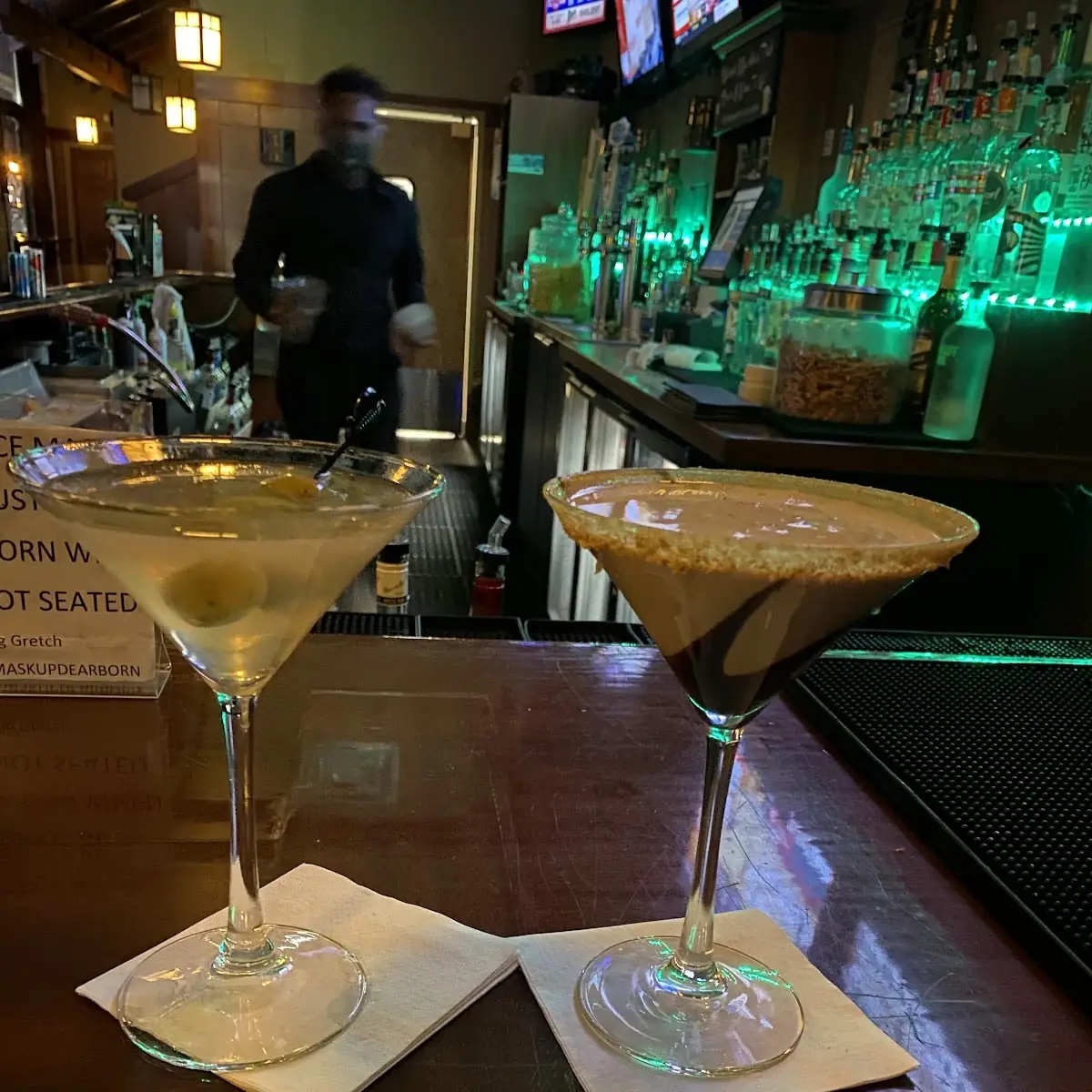 Martini with Blue Cheese Stuffed Olives