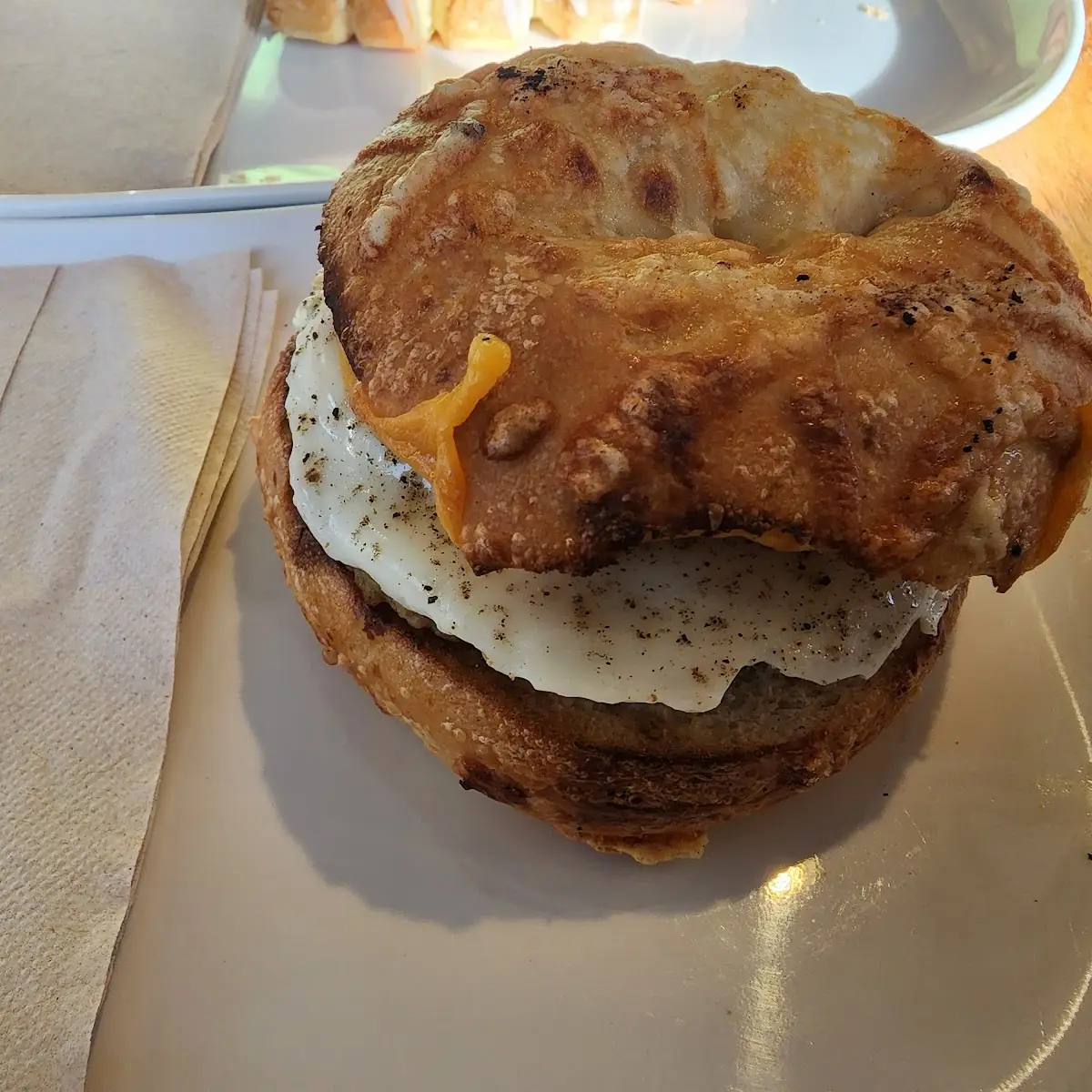 Sausage Egg on Brioche