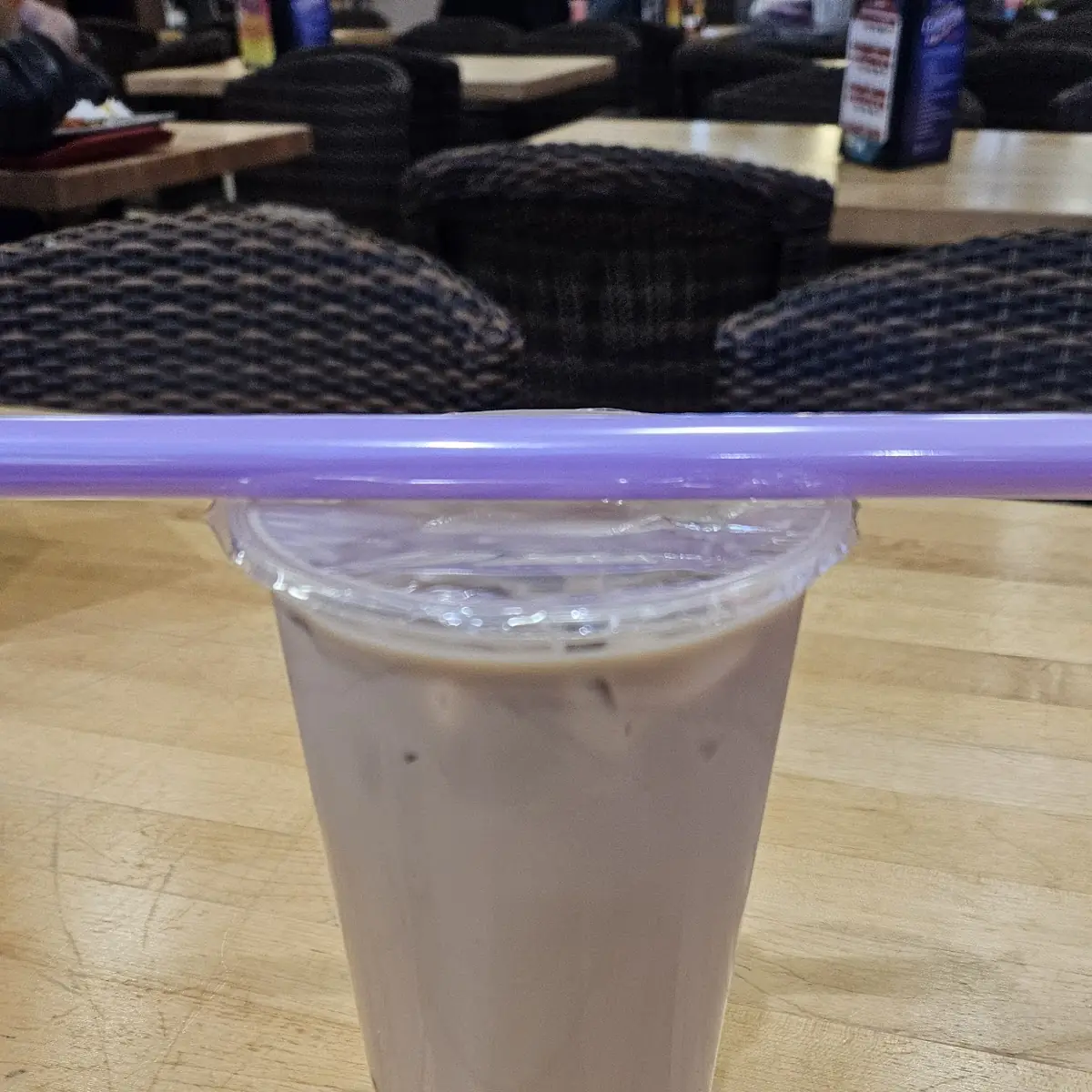 Taro & Thai Tea with Mini Boba