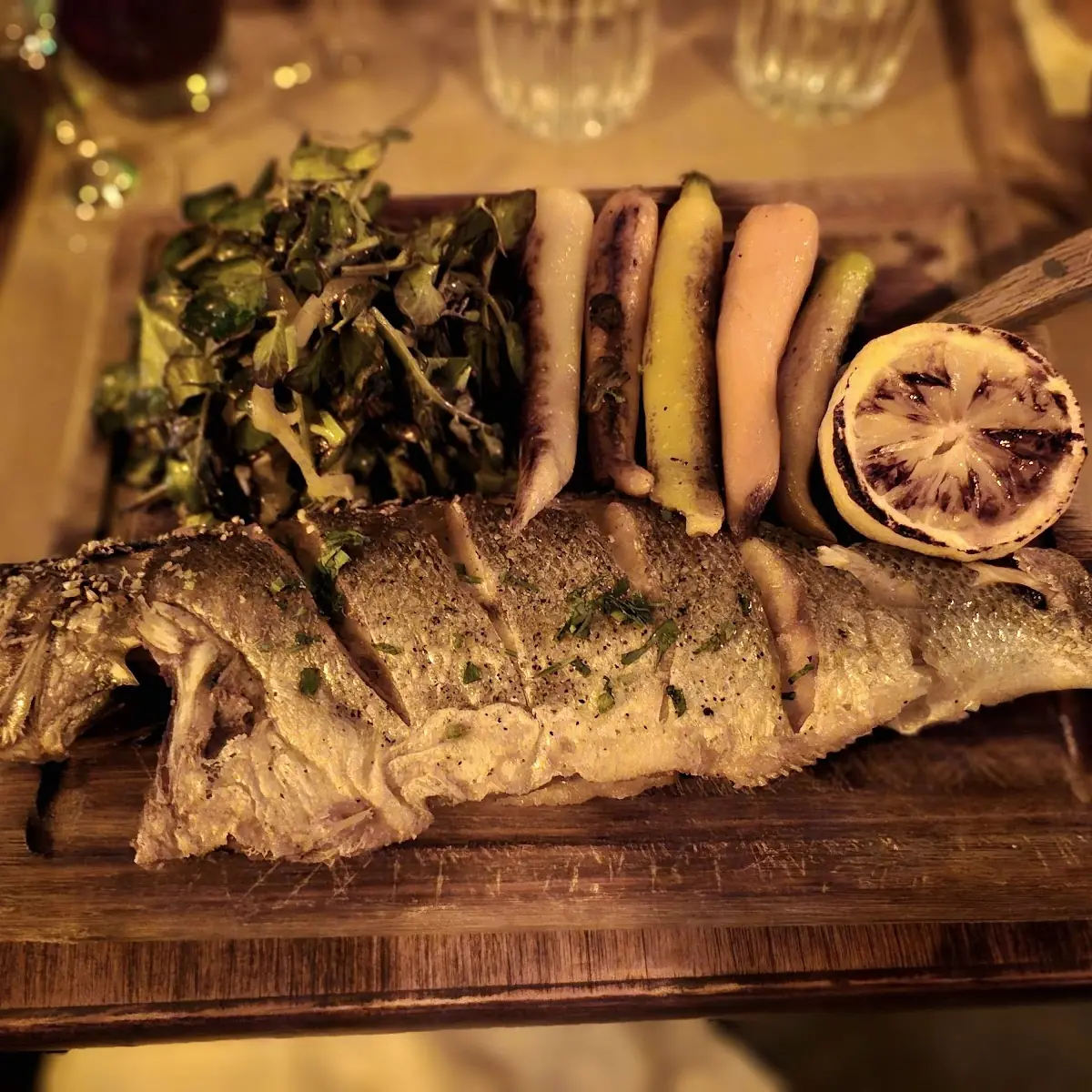 Pan Seared Whole Branzino