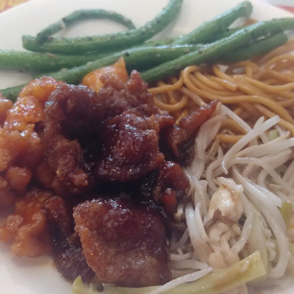 Twice Cooked Pork Chow Mein from Lunch Buffet