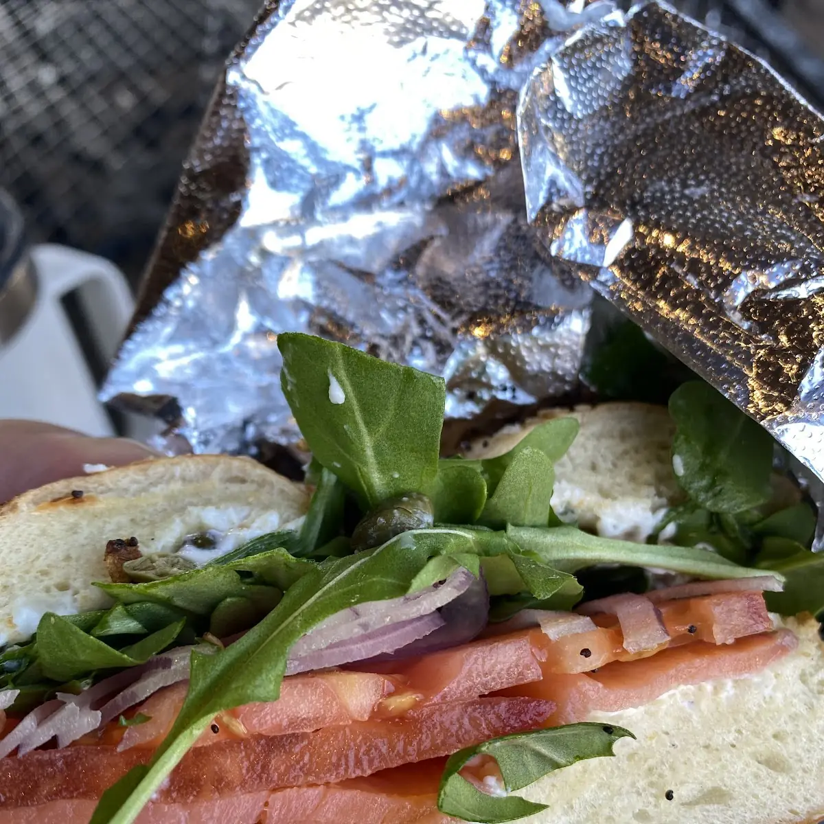 Lox Salmon Breakfast Sandwich