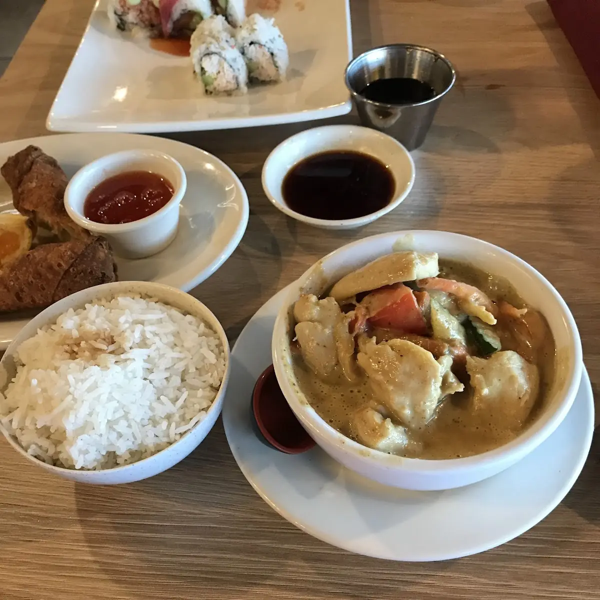 Yellow Curry with Chicken and Steamed Rice