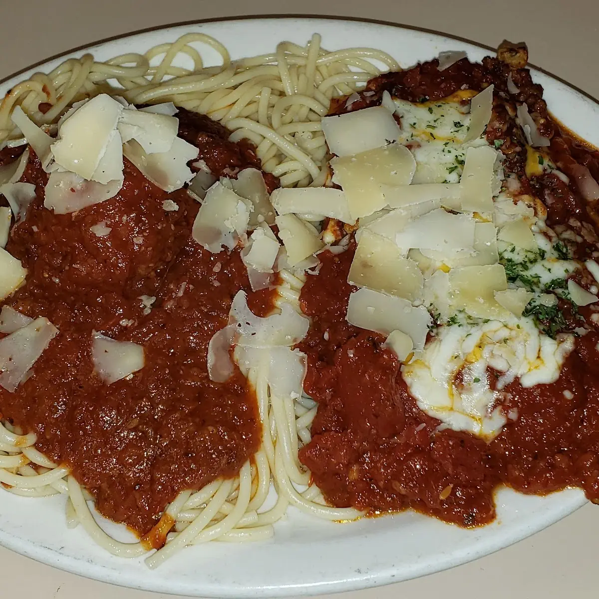 Lasagna and Spaghetti Meatball