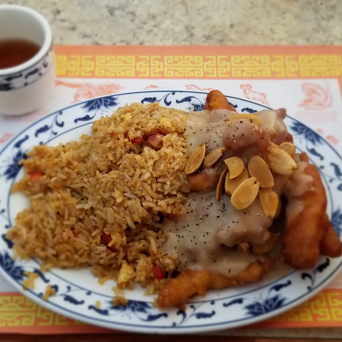 Fried Rice with Hot Tea