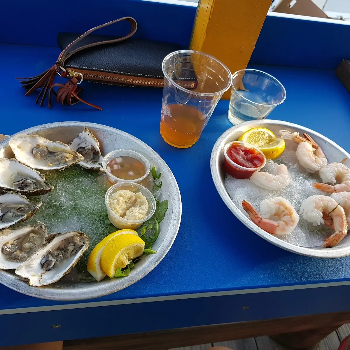 Oysters on the Half Shell and Shrimp Cocktail