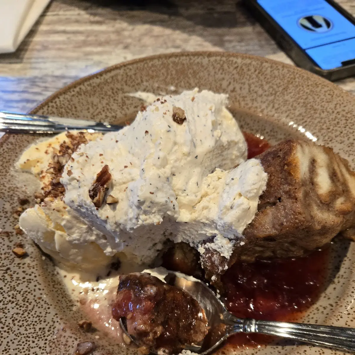 Buttered Pretzel Bread Pudding