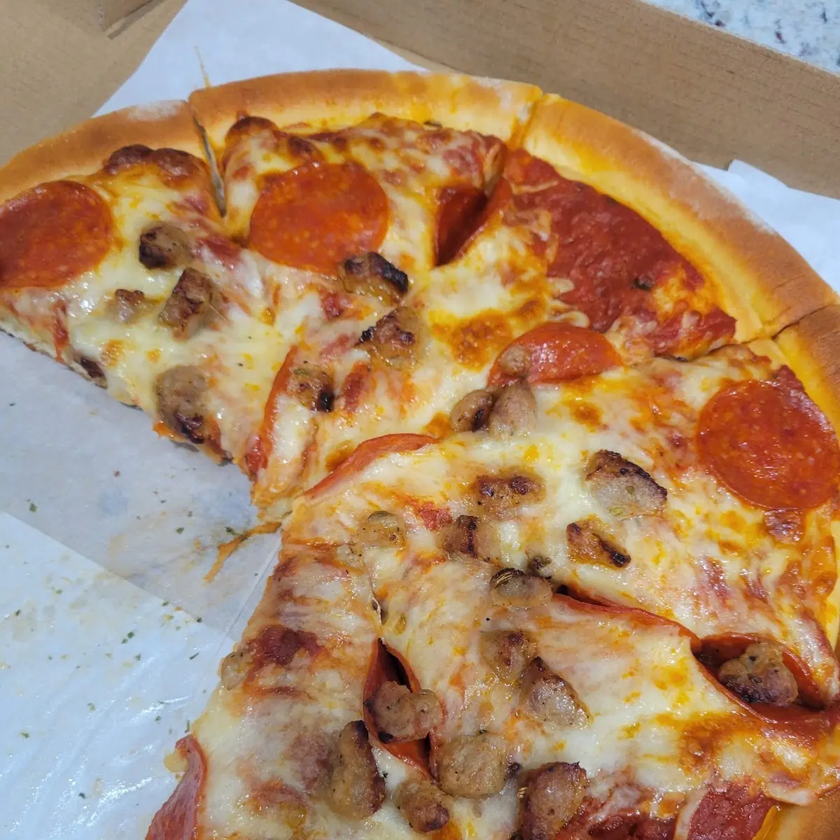 Pepperoni and Sausage Pizza