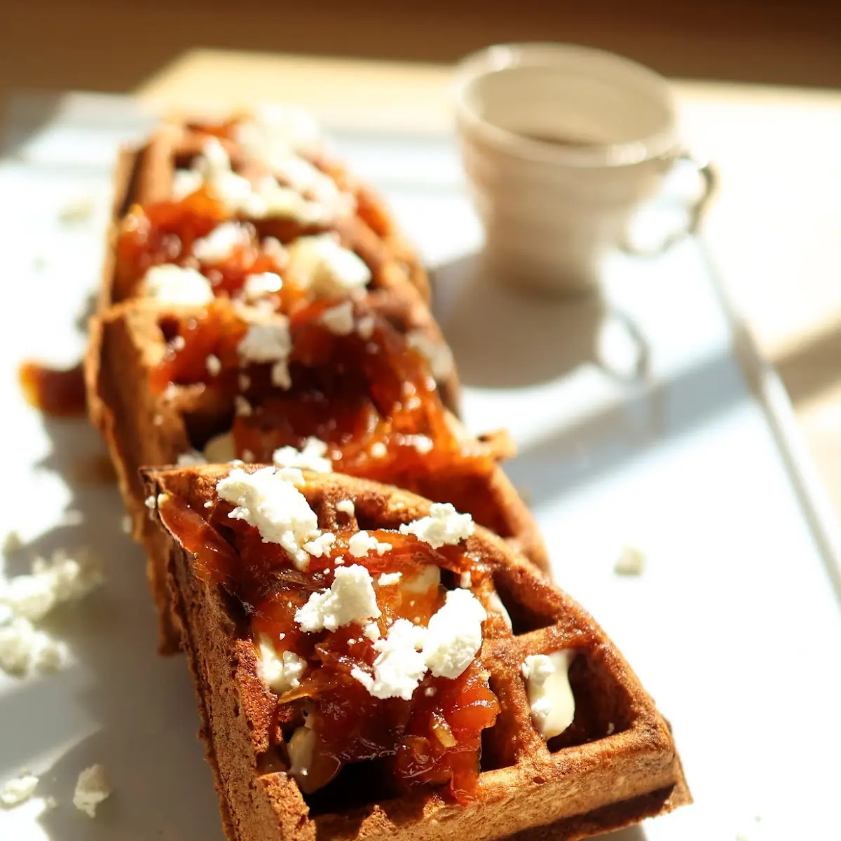 Sourdough Rye Waffles