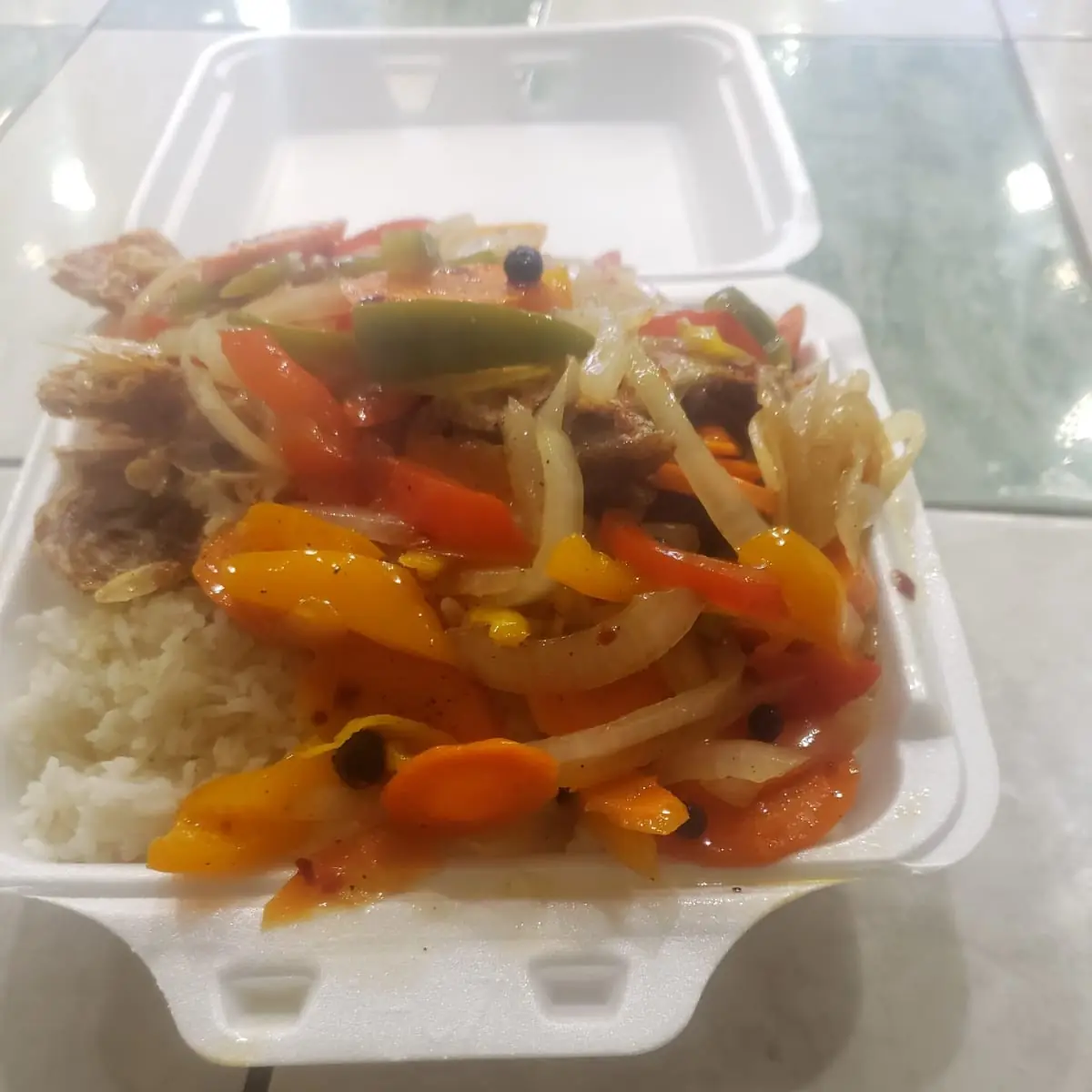 Escovitch Fish with White Rice