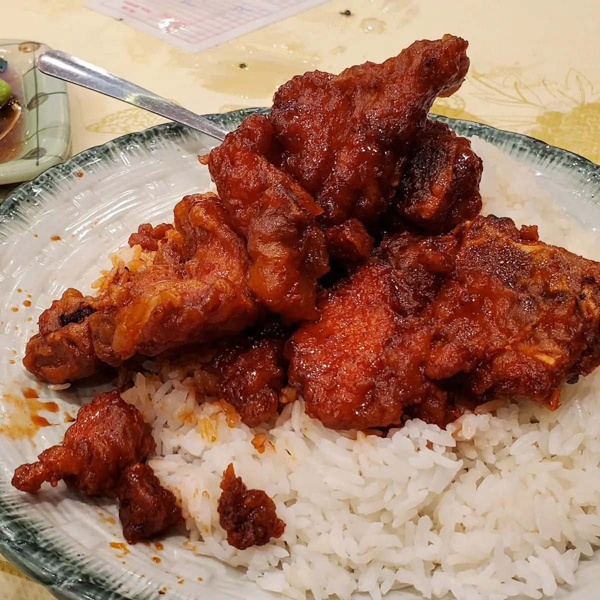 Pork Chop Peking Sauce over Rice