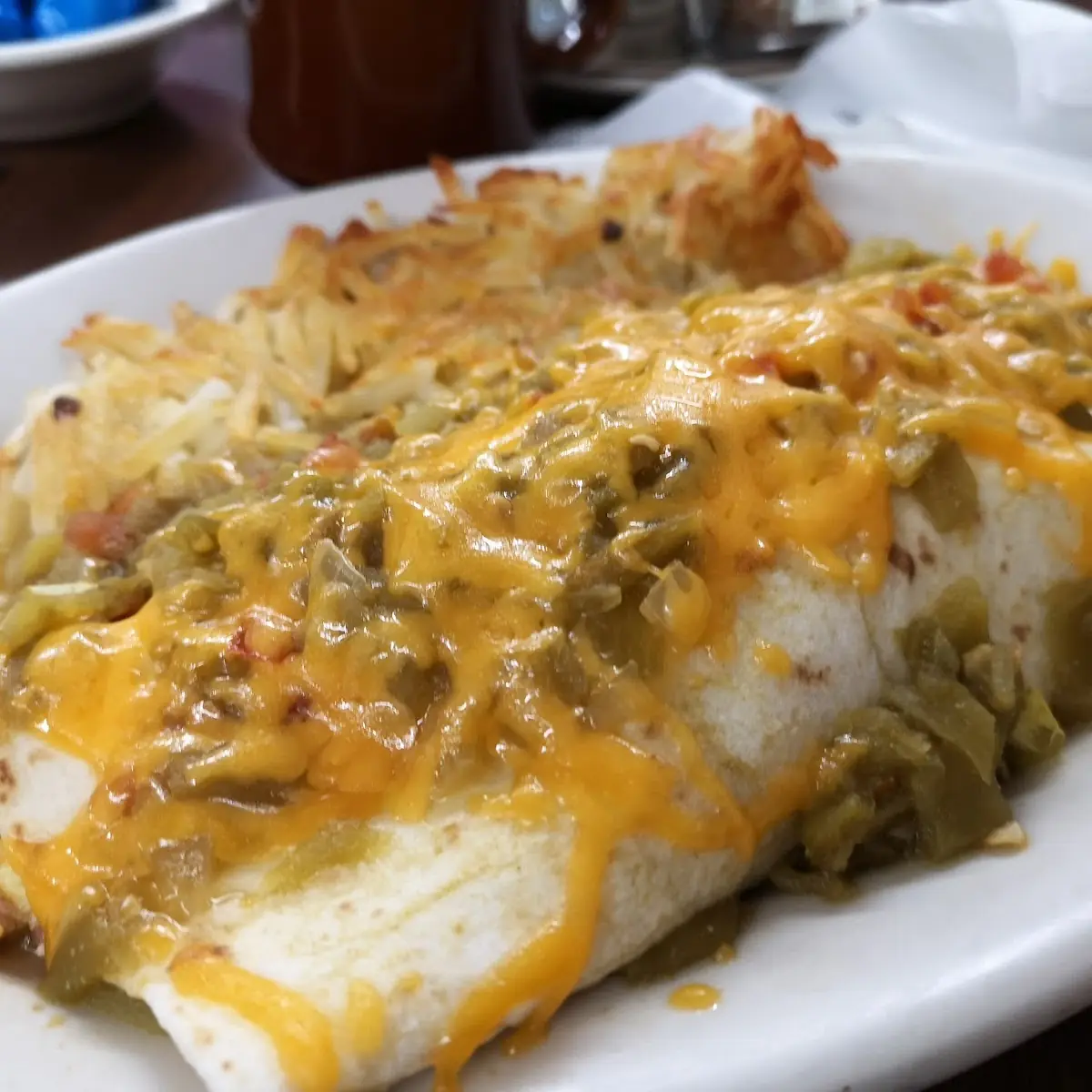 Ham Breakfast Burrito w Hashbrowns