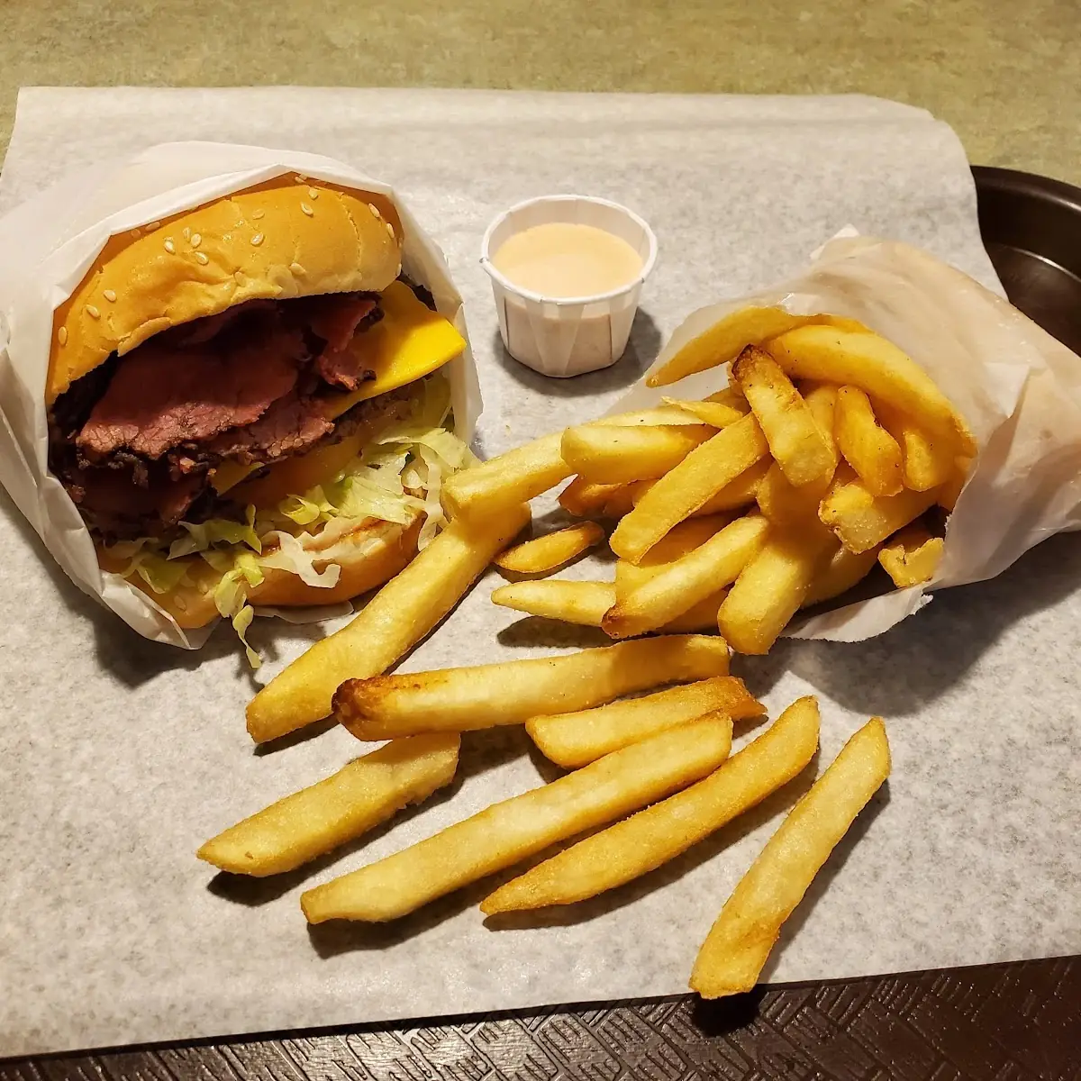 Pastrami Cheeseburger Combo