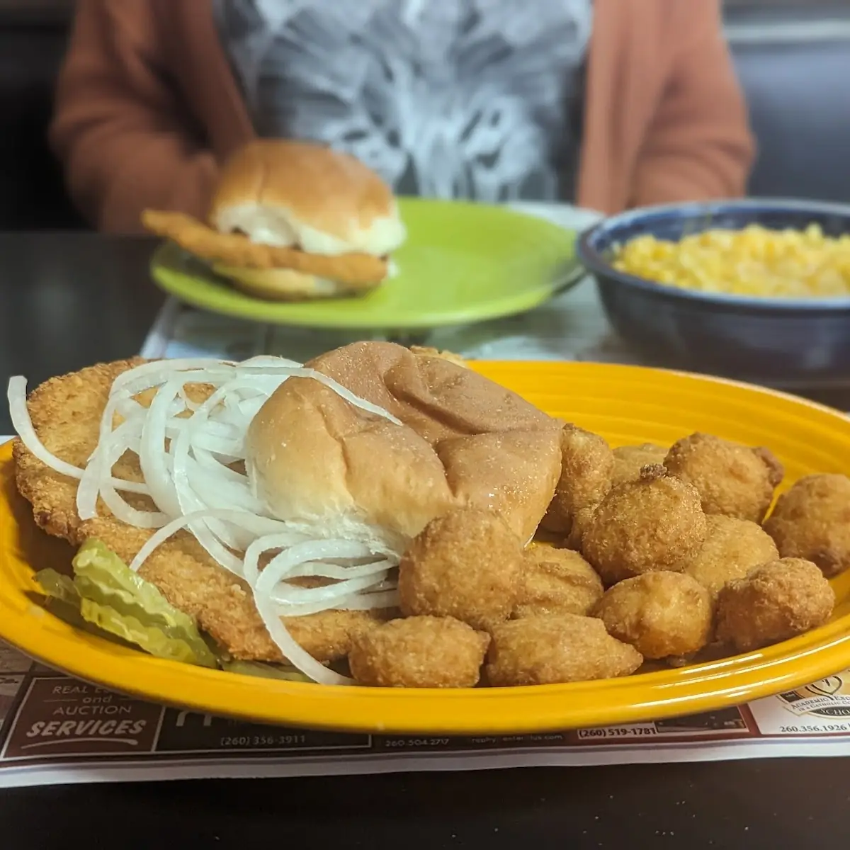 Breaded Pork Tenderloin Sandwich with Sweet Corn Nuggets