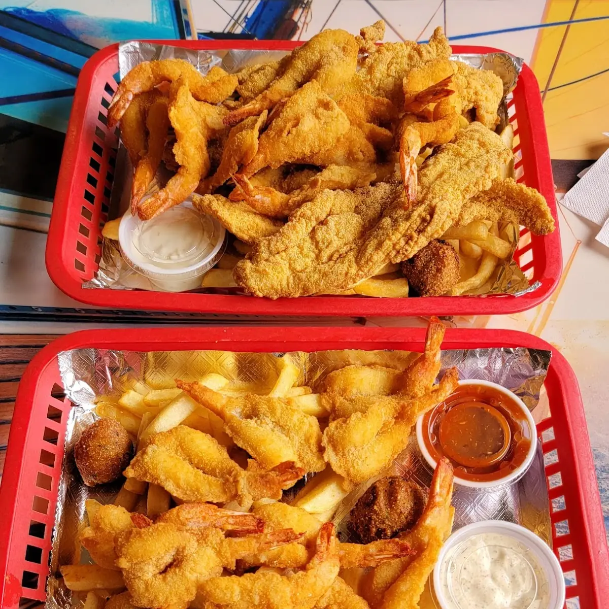 Large Shrimp and Fish & Shrimp