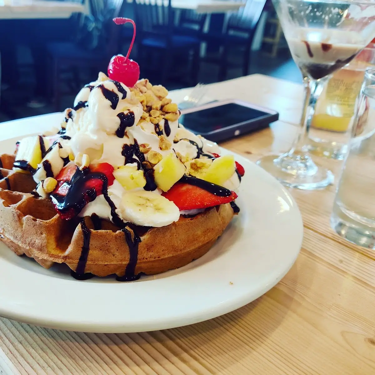 Banana Split Waffle