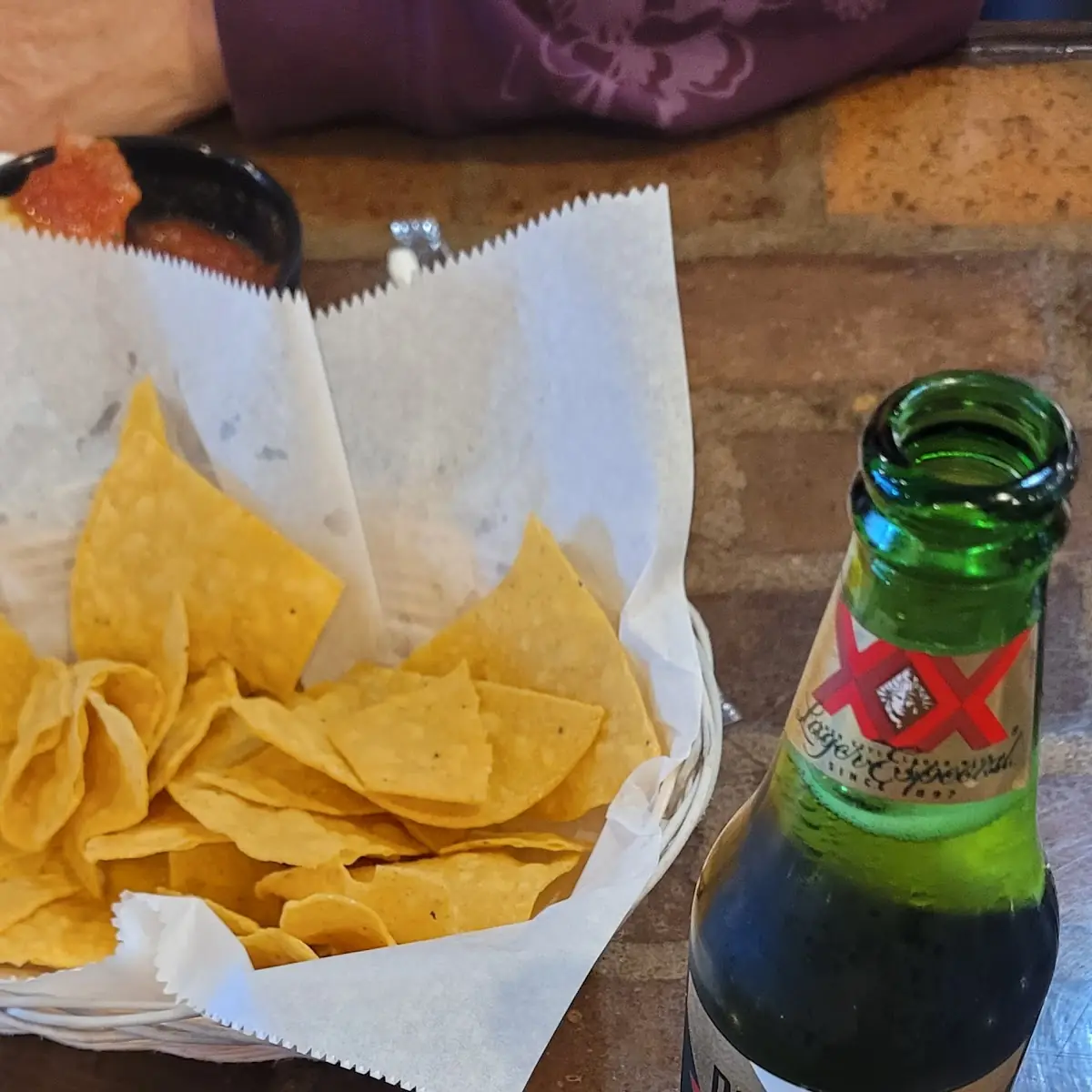Awww Chips and Salsa with Dos Equis