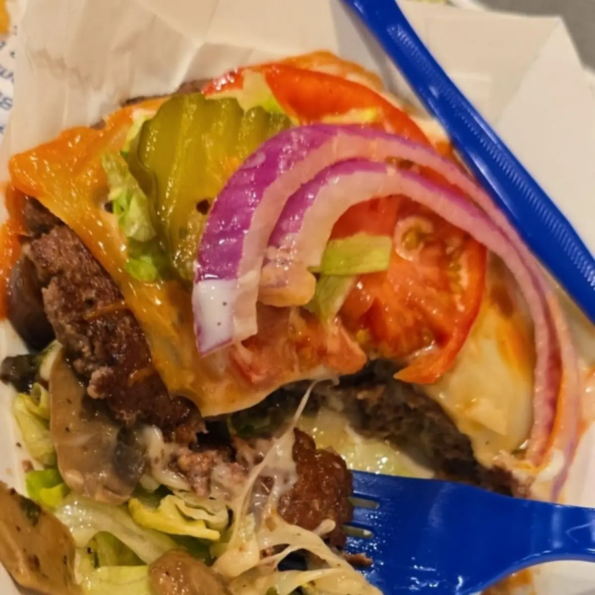 Mushroom Swiss Burger Keto Version