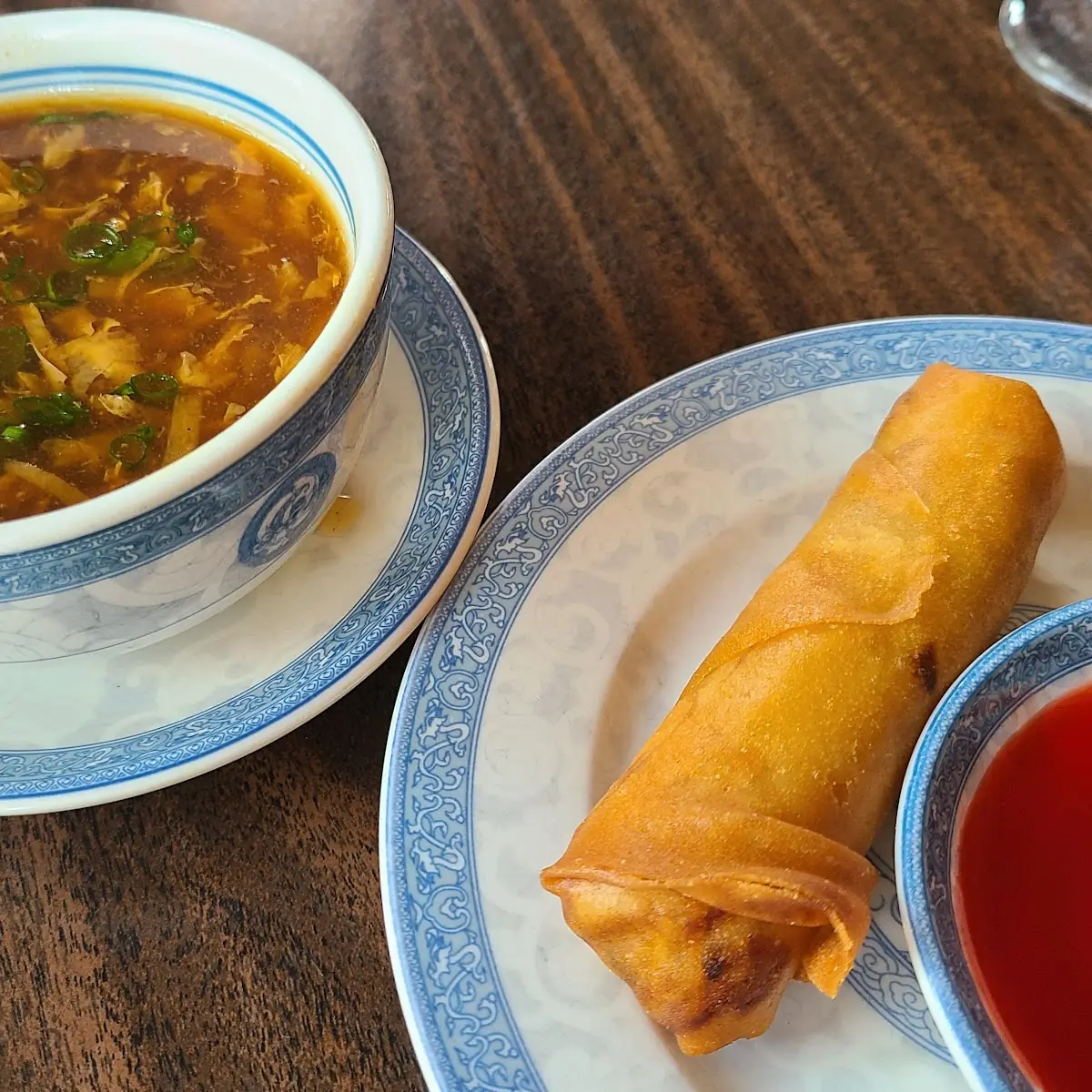 Hot and Sour Soup & Egg Roll
