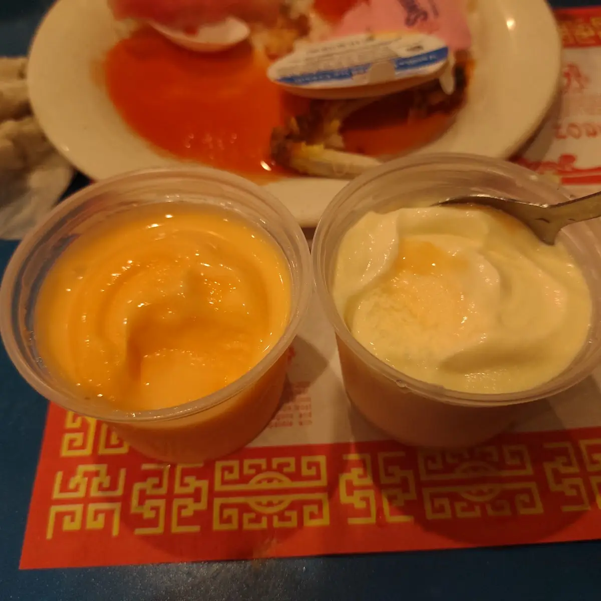 Orange Sherbet and Vanilla Ice Cream