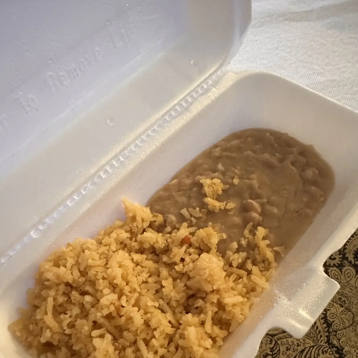 Yellow Rice and Refried Beans