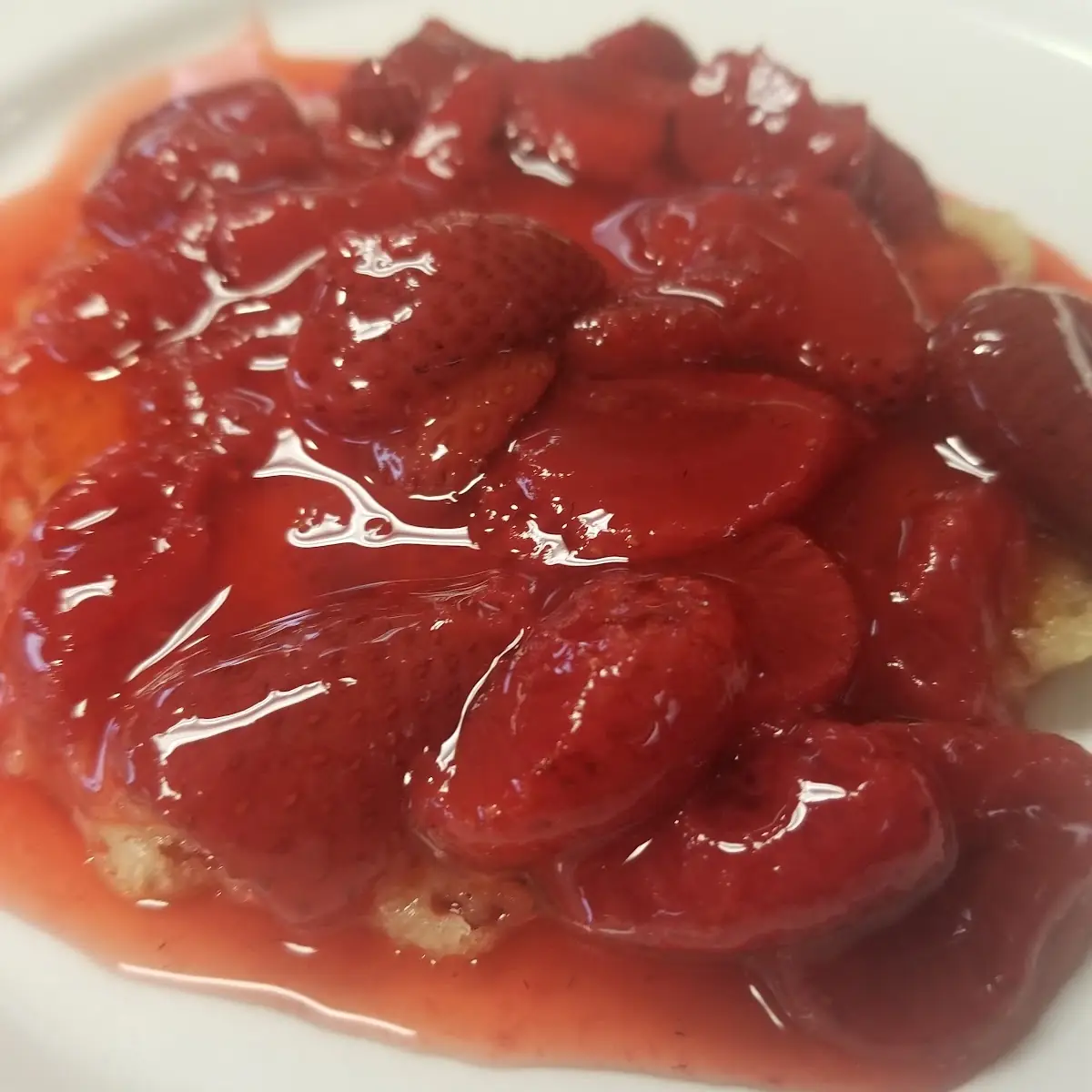 Pancakes Topped with Strawberries