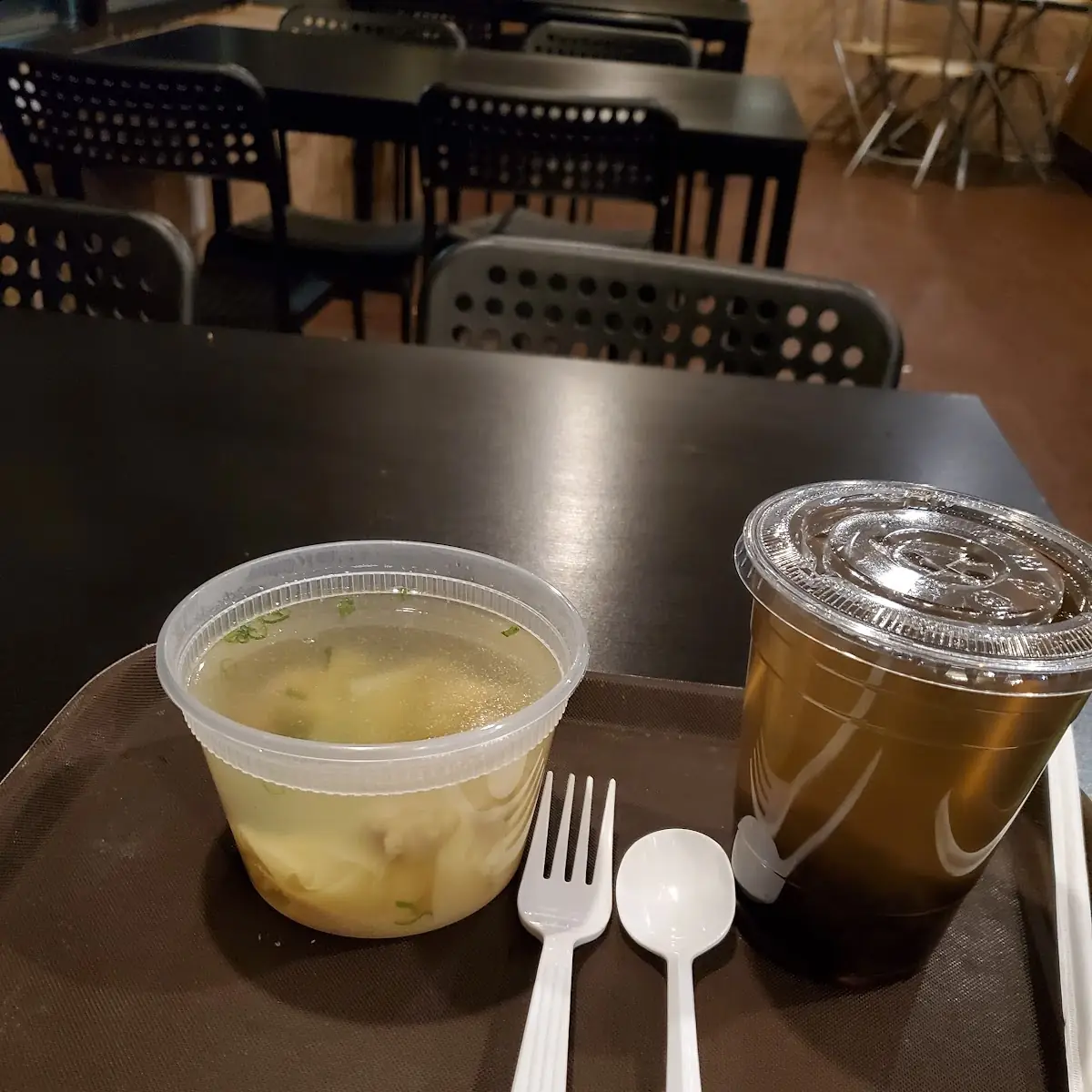 Wonton Soup and Bubble Tea