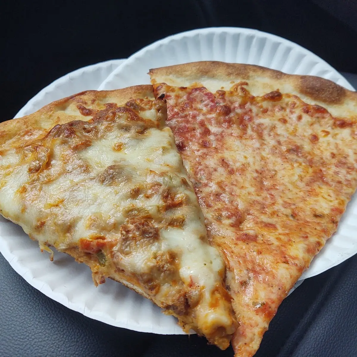 Sicilian Pizza Slice & Plain Cheese Pizza Slice
