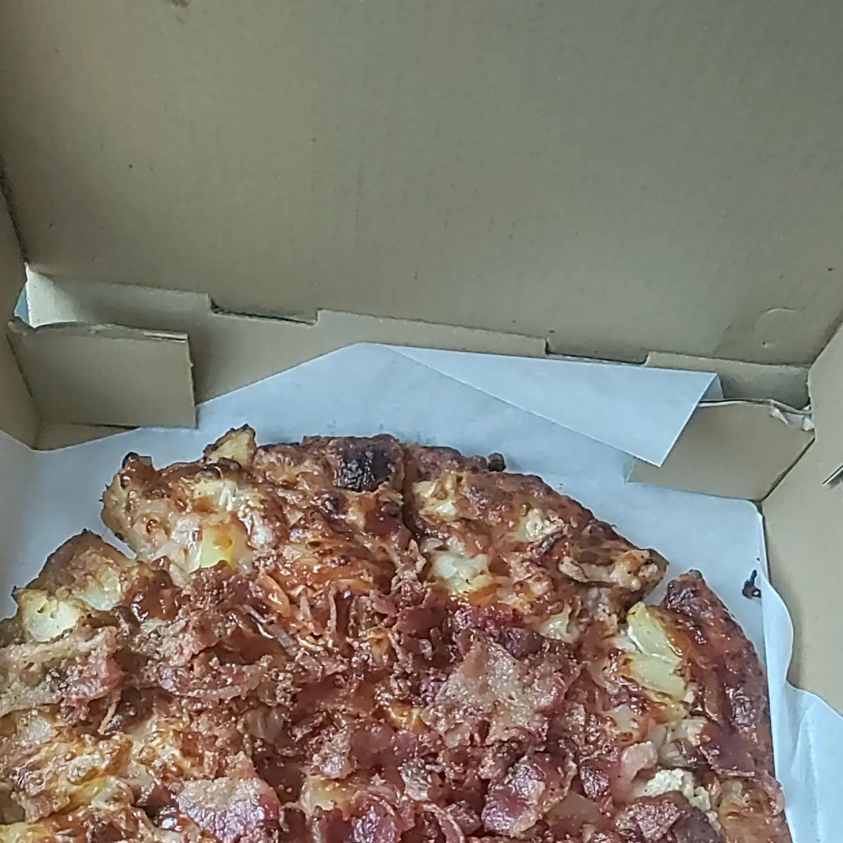 BBQ Chicken Pizza Add Bacon Pineapple and Shrimp