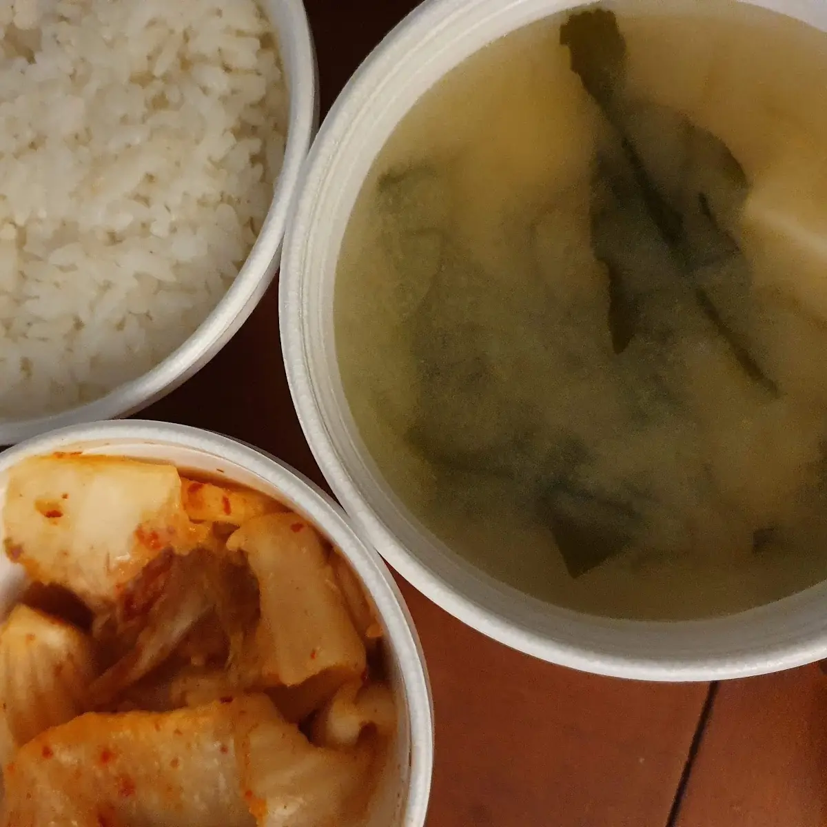 Kimchi and Miso Soup