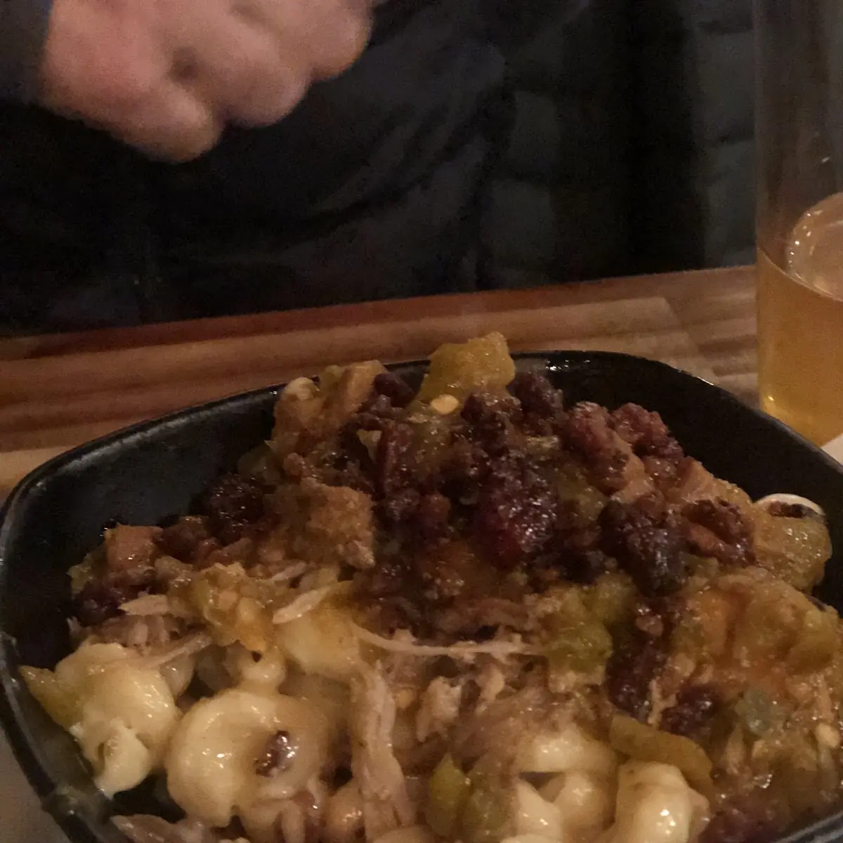 Mac and Cheese with Pulled Pork and Green Chile
