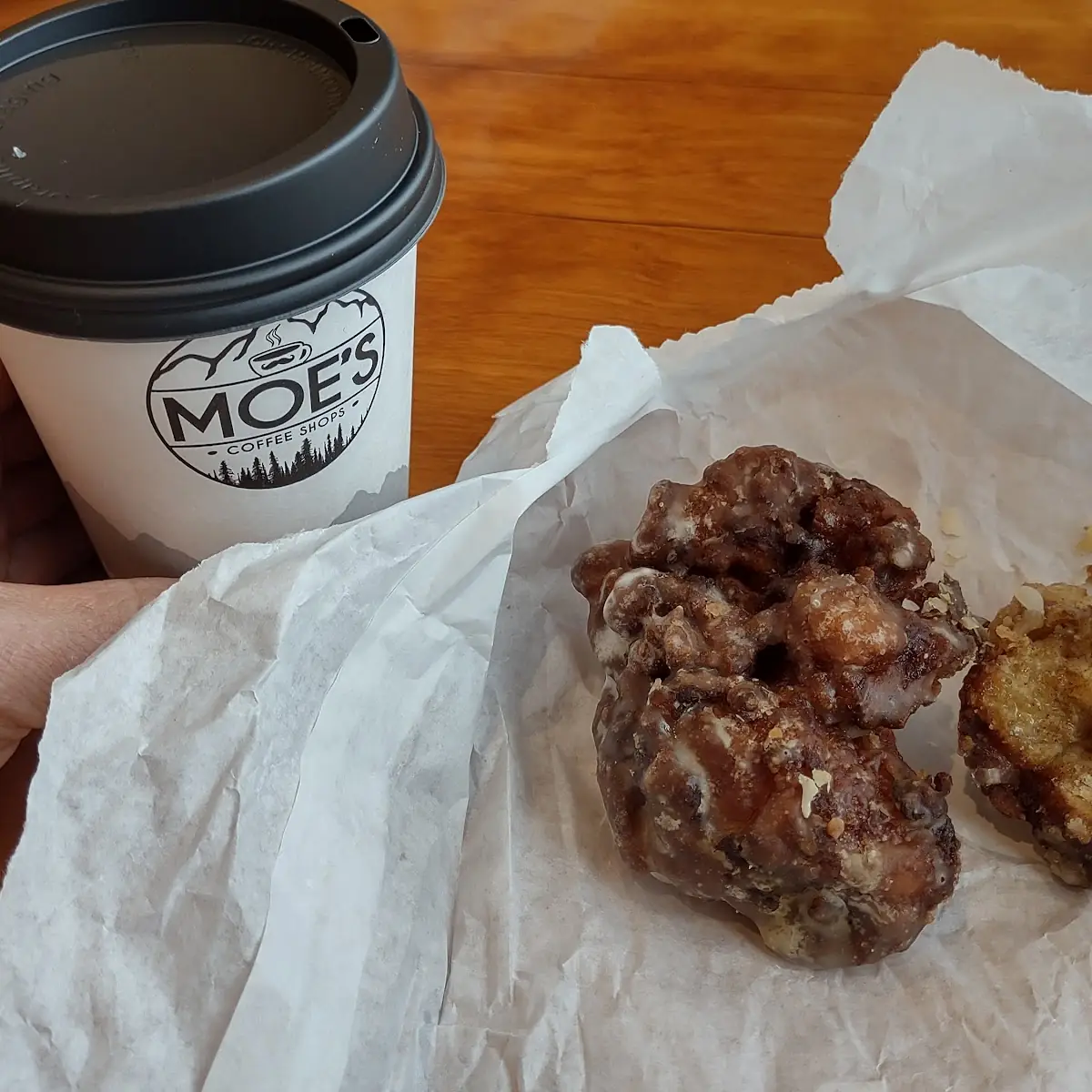 Apple Fritter w Coffee