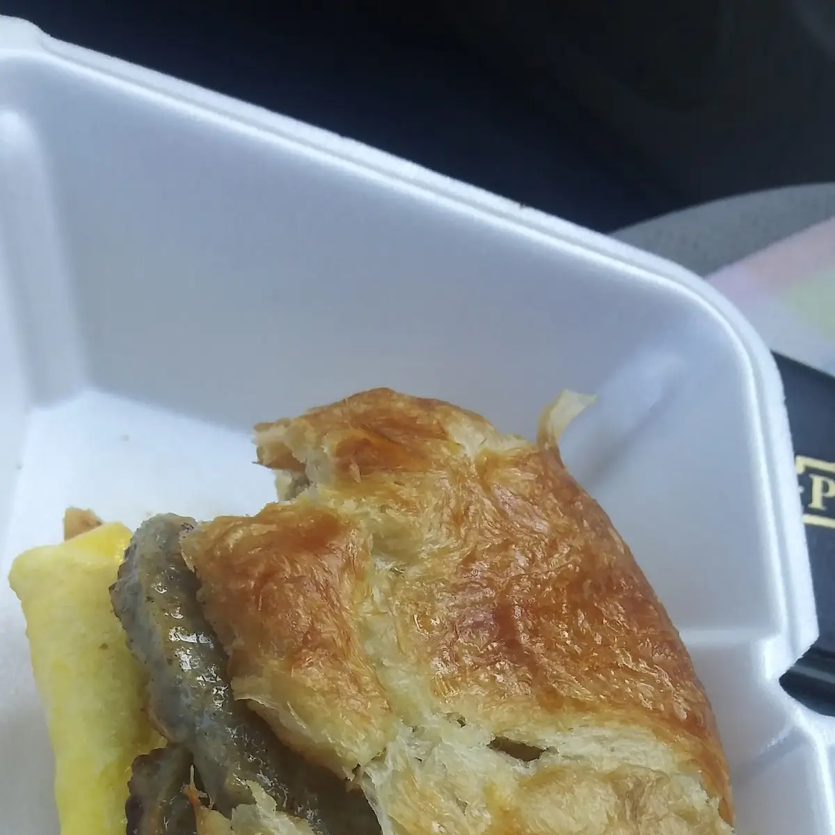 Sausage Egg & Cheese on a Crossaint