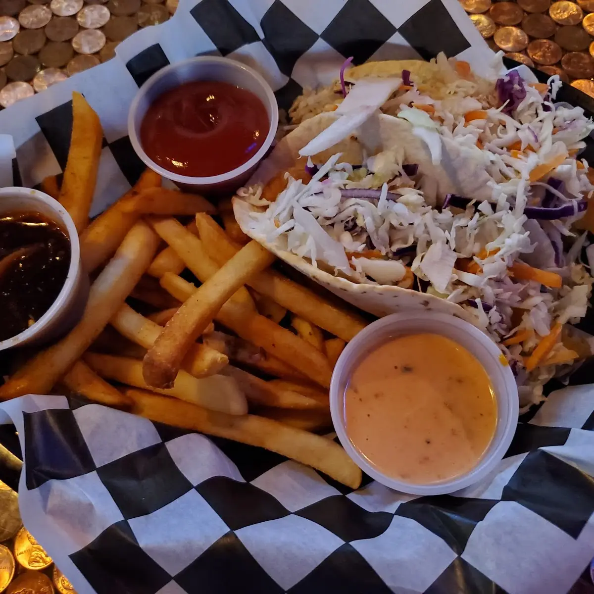 Fish Tacos and Fries