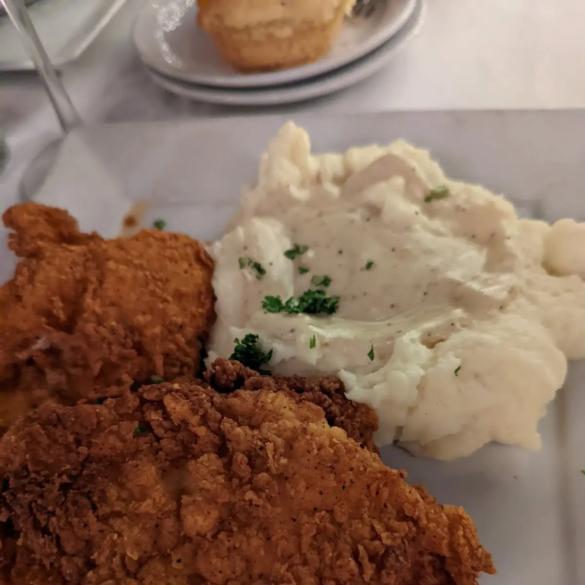Chicken Fried Steak with Garlic Mashed Potatoes