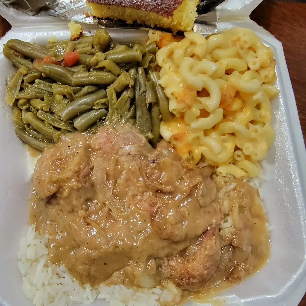 Hamburger Steak with Gravy and Rice