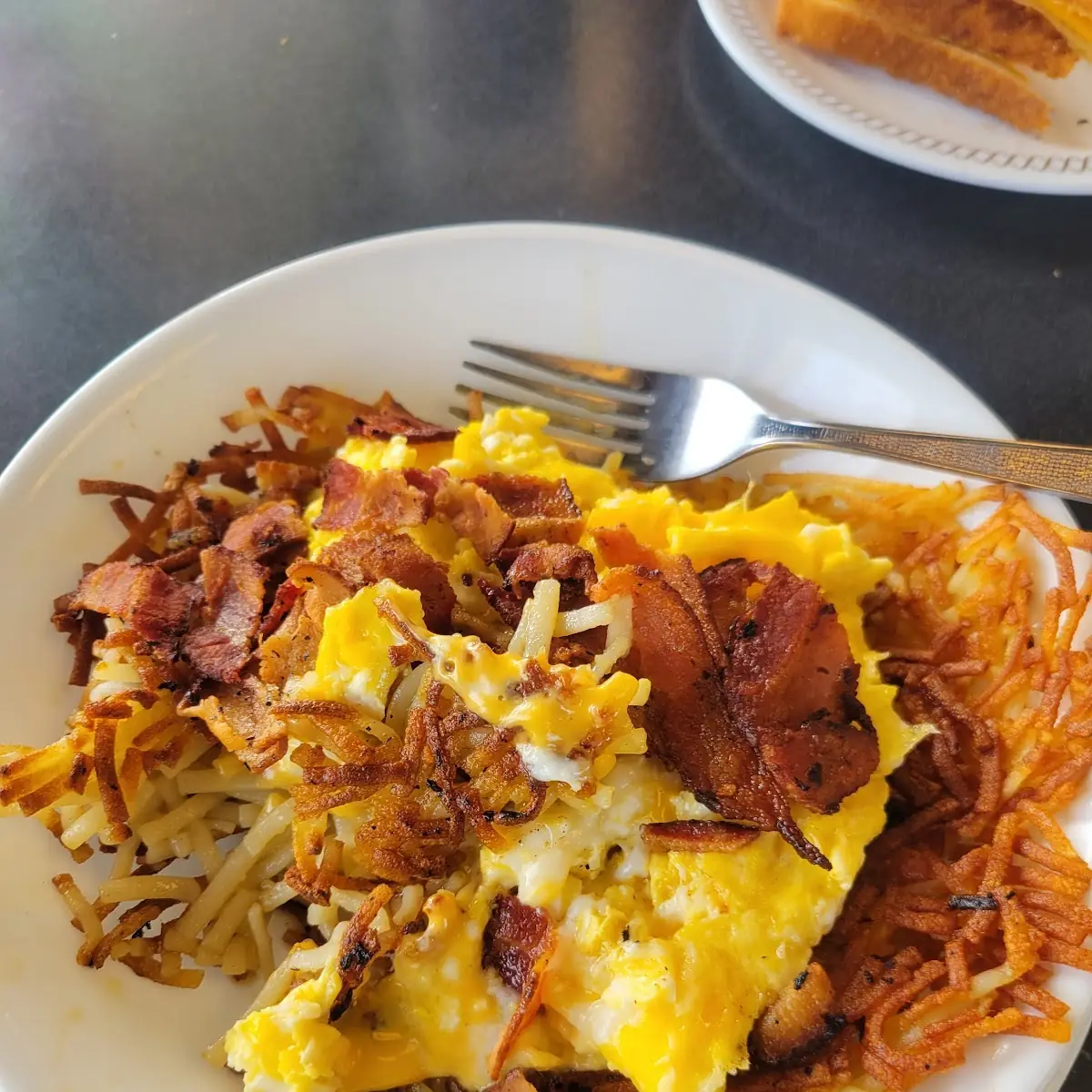 Bacon Egg Cheese Bowl Hash Browns