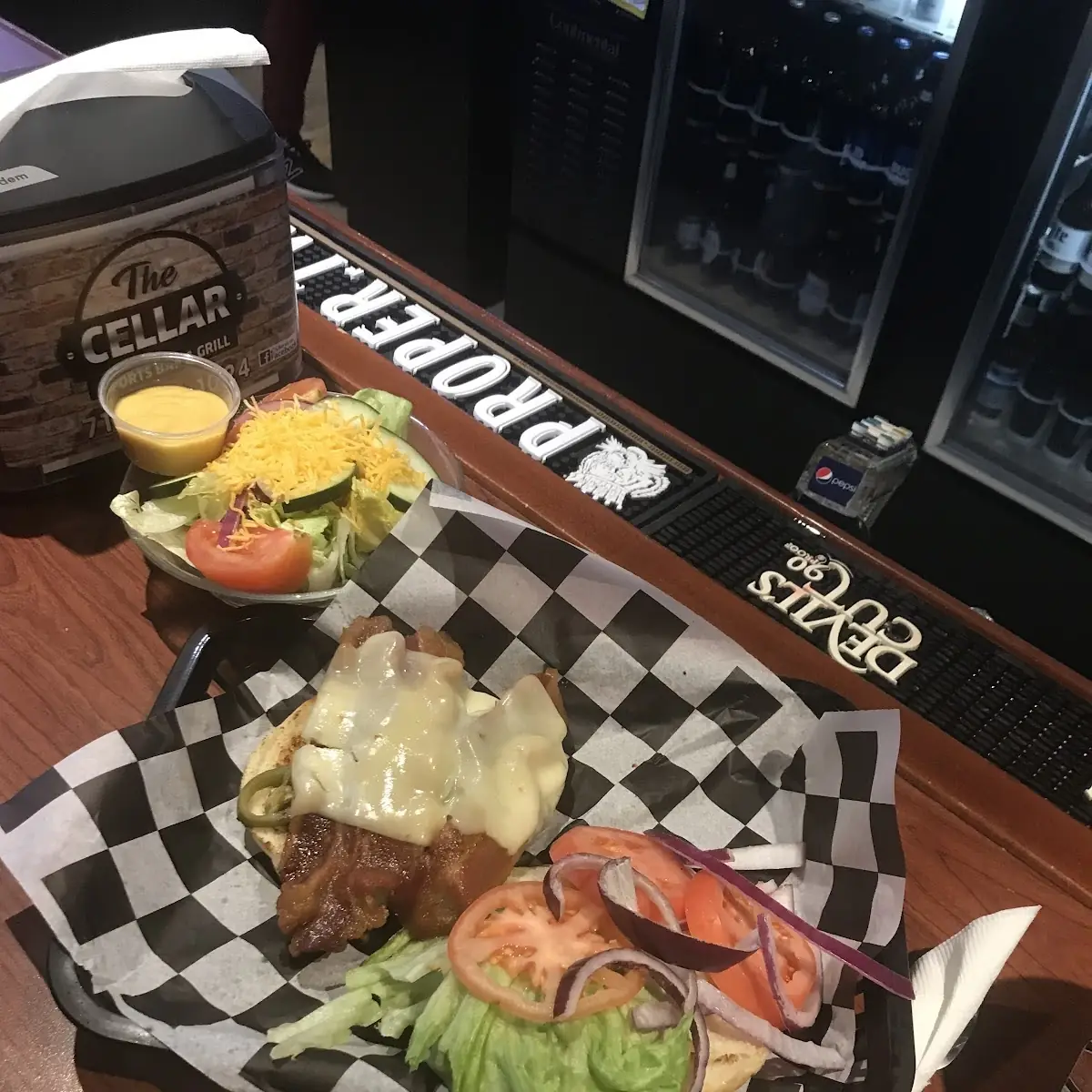 Bacon Cheeseburger with Side Salad