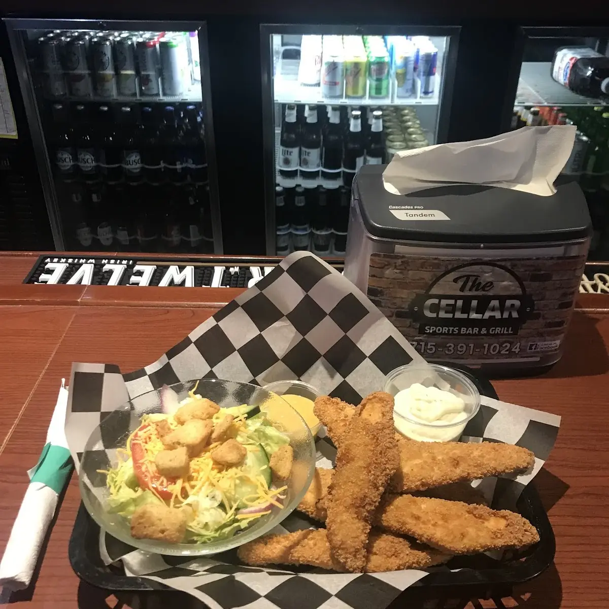 Chicken Strips with Side Salad