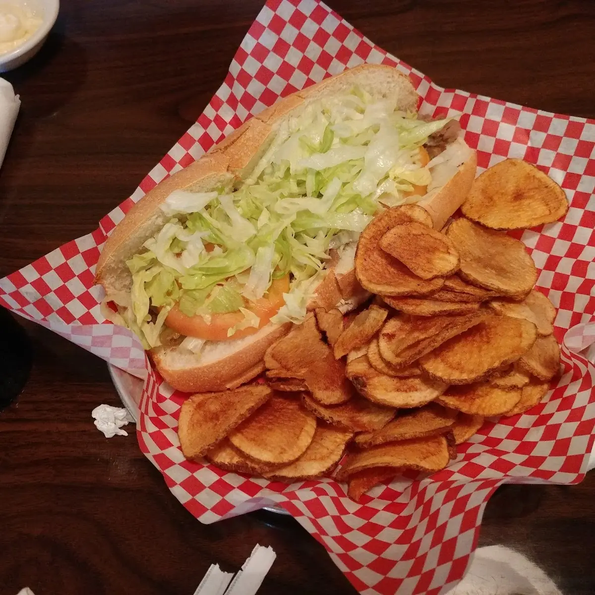 Steak and Cheese Sub with Homemade Chips