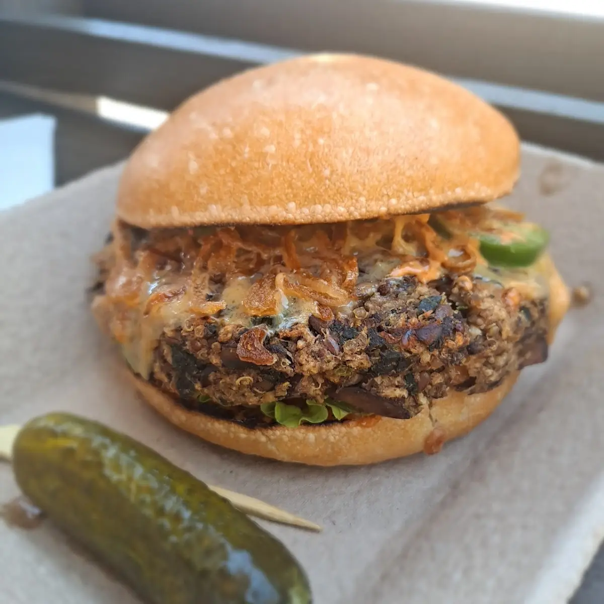 Kickin' Queso Plant-Based Burger
